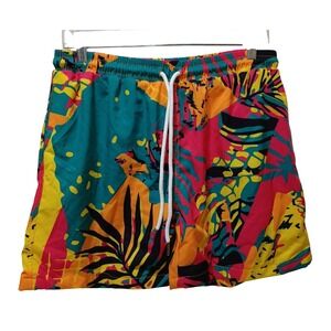 B Fresh Gear Mens L Swim Trunks Summer Jam Tropical Print Resort Vacation‎ Beach